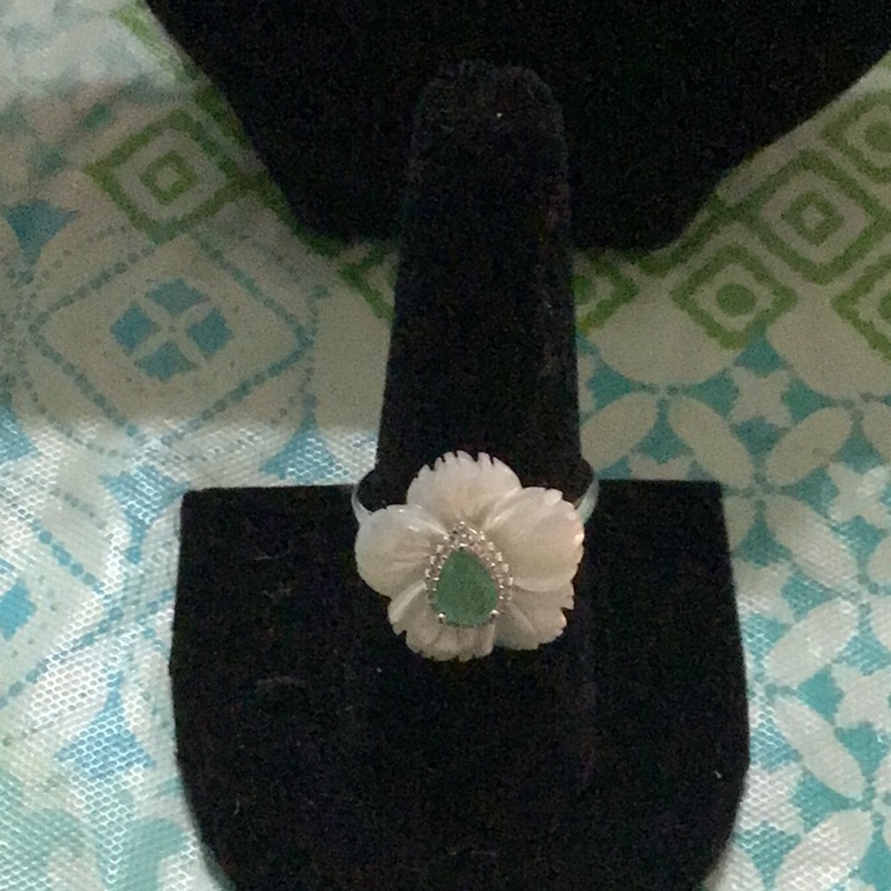 New Green Sapphire Mother of Pearl Set - Picture 5 of 8
